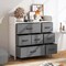 Costway 5/7-Drawer Dresser for Bedroom Chest of Drawers with 2 Large Fabric Bins White